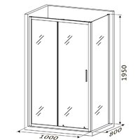 Душевой уголок Roxen Caspia 55060-100 100х80 - Превью изображения №14 — Интернет-магазин samo.by