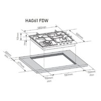 Варочная панель ZorG HAG61 FDW white - Превью изображения №9 — Интернет-магазин samo.by