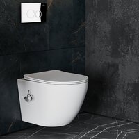 Унитаз подвесной Roxen Antares Bidet в комплекте с инсталляцией StounFix Dual Fresh 6 в 1 926249 (кнопка: хром глянец) - Превью изображения №11 — Интернет-магазин samo.by