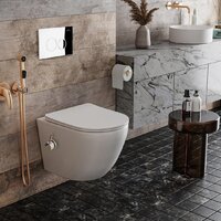 Унитаз подвесной Roxen Antares Bidet в комплекте с инсталляцией StounFix Dual Fresh 6 в 1 926249 (кнопка: хром глянец) - Превью изображения №9 — Интернет-магазин samo.by