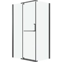 Grossman Pragma 120x80x195 120.K33.03.1280.42.00 (графит сатин/прозрачное стекло)