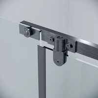 Душевой уголок Grossman Pragma 120x80x195 120.K33.03.1280.42.00 (графит сатин/прозрачное стекло) - Превью изображения №5 — Интернет-магазин samo.by