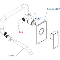 Комплект смесителей Wasserkraft A20503 - Превью изображения №2 — Интернет-магазин samo.by
