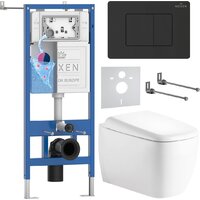 Roxen Martin в комплекте с инсталляцией StounFix Dual Fresh 6 в 1 868621 (кнопка: оружейная сталь)