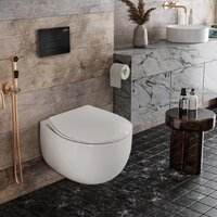 Унитаз подвесной Roxen Egg в комплекте с инсталляцией StounFix Dual Fresh 6 в 1 964195 (кнопка: черный матовый) - Превью изображения №11 — Интернет-магазин samo.by