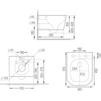 Унитаз подвесной Roxen BOro One Rimless 6 в 1 StounFix Dual Fresh 594218 (кнопка: хром) - Превью изображения №19 — Интернет-магазин samo.by