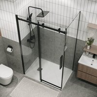 Душевой уголок Grossman Classic 110x90x195 120.K33.04.1190.21.00 (черный матовый/стекло прозрачное) - Превью изображения №5 — Интернет-магазин samo.by