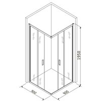 Душевой уголок Roxen Caspia 55060-90 90х90 - Превью изображения №16 — Интернет-магазин samo.by