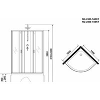 Душевая кабина Niagara NG-2309-14BKT 100x100x200 - Превью изображения №5 — Интернет-магазин samo.by
