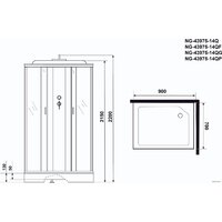 Душевая кабина Niagara NG-43975-14Q 90x70x215 - Превью изображения №3 — Интернет-магазин samo.by