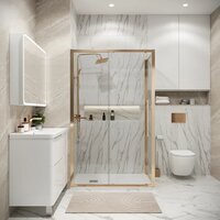 Душевой уголок Grossman Cosmo 100x100x195 120.K33.02.1010.32.00 (золото сатин/стекло прозрачное) - Превью изображения №7 — Интернет-магазин samo.by