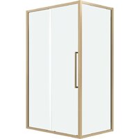 Grossman Cosmo 100x100x195 120.K33.02.1010.32.00 (золото сатин/стекло прозрачное)