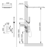 Душевая система  Altrobagno Cascata 040101 Cr - Превью изображения №8 — Интернет-магазин samo.by