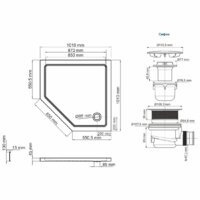 Душевой поддон Wasserkraft Isen 26T38 - Превью изображения №2 — Интернет-магазин samo.by