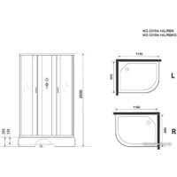 Душевая кабина Niagara NG-33194-14LBKG 110x90 - Превью изображения №4 — Интернет-магазин samo.by