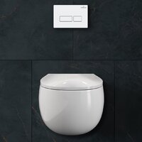 Унитаз подвесной Roxen Egg в комплекте с инсталляцией StounFix Dual Fresh 6 в 1 964170 (кнопка: белый глянец) - Превью изображения №9 — Интернет-магазин samo.by