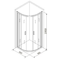 Душевой уголок Roxen Santi 55020-90C 90х90 (матовое стекло) - Превью изображения №14 — Интернет-магазин samo.by