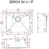Кухонная мойка ZorG Zerox 54 U / IF PVD Gunblack - Превью изображения №4 — Интернет-магазин samo.by