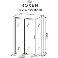 Душевой уголок Roxen Caspia 55060-120B - Превью изображения №8 — Интернет-магазин samo.by