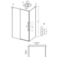 Душевой уголок Grossman Galaxy 140x70x195 120.K33.01.1470.42.00 (графит сатин/прозрачное стекло) - Превью изображения №10 — Интернет-магазин samo.by