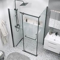 Душевой уголок Grossman Pragma 120x90x195 120.K33.03.1290.21.00 (черный матовый/стекло прозрачное) - Превью изображения №10 — Интернет-магазин samo.by