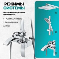 Душевая система  Grocenberg GB7007 (хром) - Превью изображения №9 — Интернет-магазин samo.by