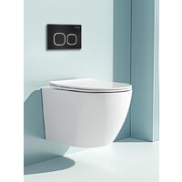 Унитаз подвесной Roxen Antares One Rimless 6 в 1 StounFix Dual Fresh 543169 (кнопка: черный матовый) - Превью изображения №9 — Интернет-магазин samo.by