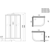 Душевая кабина Niagara NG-33194-14L 110x90 - Превью изображения №4 — Интернет-магазин samo.by