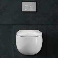 Унитаз подвесной Roxen Egg в комплекте с инсталляцией StounFix Dual Fresh 6 в 1 964123 (кнопка: хром матовый) - Превью изображения №9 — Интернет-магазин samo.by