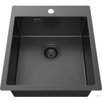 Кухонная мойка ZorG ZRN 5045 Premium PVD Gunblack - Превью изображения №2 — Интернет-магазин samo.by