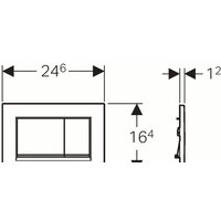 Панель смыва Geberit Sigma 30 115.883.KH.1 (хром глянцевый/матовый) - Превью изображения №2 — Интернет-магазин samo.by