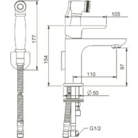 Смеситель с лейкой для биде Gappo Noar G1048-1 - Превью изображения №18 — Интернет-магазин samo.by