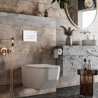 Унитаз подвесной Roxen Boro в комплекте с инсталляцией StounFix Dual Fresh 6 в 1 577353 (кнопка: белый глянец) - Превью изображения №12 — Интернет-магазин samo.by