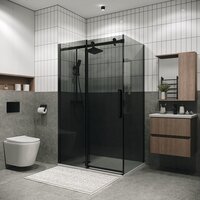Душевой уголок Grossman Classic 120x80x195 120.K33.04.1280.21.10 (черный матовый/тонированное стекло) - Превью изображения №2 — Интернет-магазин samo.by