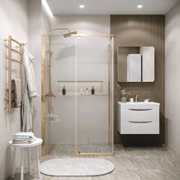 Душевой уголок Grossman Pragma 120x90x195 120.K33.03.1290.32.00 (золото сатин/стекло прозрачное) - Превью изображения №8 — Интернет-магазин samo.by