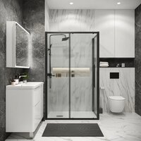 Душевой уголок Grossman Cosmo 100x100x195 120.K33.02.1010.21.02 (черный матовый/стекло шиншилла) - Превью изображения №9 — Интернет-магазин samo.by