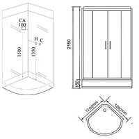 Душевая кабина Grossman GR142 120x120 - Превью изображения №10 — Интернет-магазин samo.by