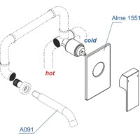 Комплект смесителей Wasserkraft A15513 - Превью изображения №2 — Интернет-магазин samo.by