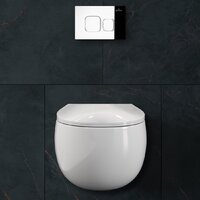 Унитаз подвесной Roxen Egg в комплекте с инсталляцией StounFix Dual Fresh 6 в 1 964100 (кнопка: хром глянец) - Превью изображения №10 — Интернет-магазин samo.by