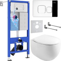 Roxen Egg в комплекте с инсталляцией StounFix Dual Fresh 6 в 1 964100 (кнопка: хром глянец)
