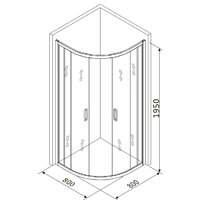 Душевой уголок Roxen Santi 55020-80 80х80 - Превью изображения №14 — Интернет-магазин samo.by