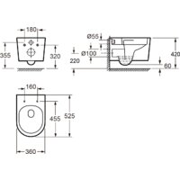 Унитаз подвесной Wellsee eclatant RimFree 182615001 (чаша, пневмокрышка, глянцевый белый) - Превью изображения №10 — Интернет-магазин samo.by