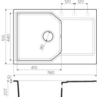 Кухонная мойка Omoikiri Yonaka 78 GR - Превью изображения №2 — Интернет-магазин samo.by