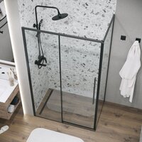 Душевой уголок Grossman Galaxy 140x90x195 120.K33.01.1490.21.00 (черный матовый/стекло прозрачное) - Превью изображения №8 — Интернет-магазин samo.by