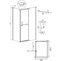 Душевой уголок Grossman Pragma 120x90x195 120.K33.03.1290.42.00 (графит сатин/стекло прозрачное) - Превью изображения №11 — Интернет-магазин samo.by