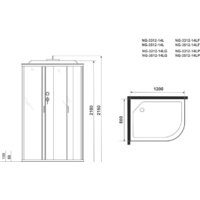Душевая кабина Niagara NG-3312-14LG 120x80x215 - Превью изображения №4 — Интернет-магазин samo.by
