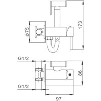 Гигиенический душ FRAP F7505-2 - Превью изображения №2 — Интернет-магазин samo.by