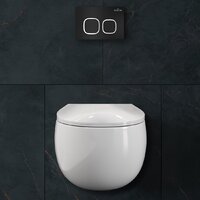 Унитаз подвесной Roxen Egg в комплекте с инсталляцией StounFix Dual Fresh 6 в 1 964079 (кнопка: черный матовый) - Превью изображения №10 — Интернет-магазин samo.by