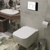 Унитаз подвесной Roxen Boro One Rimless 6 в 1 StounFix Dual Fresh 552158 (кнопка: хром) - Превью изображения №12 — Интернет-магазин samo.by