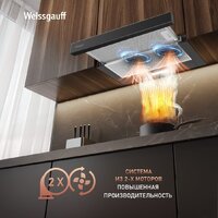 Кухонная вытяжка Weissgauff TEL 600 2M Black Glass - Превью изображения №4 — Интернет-магазин samo.by